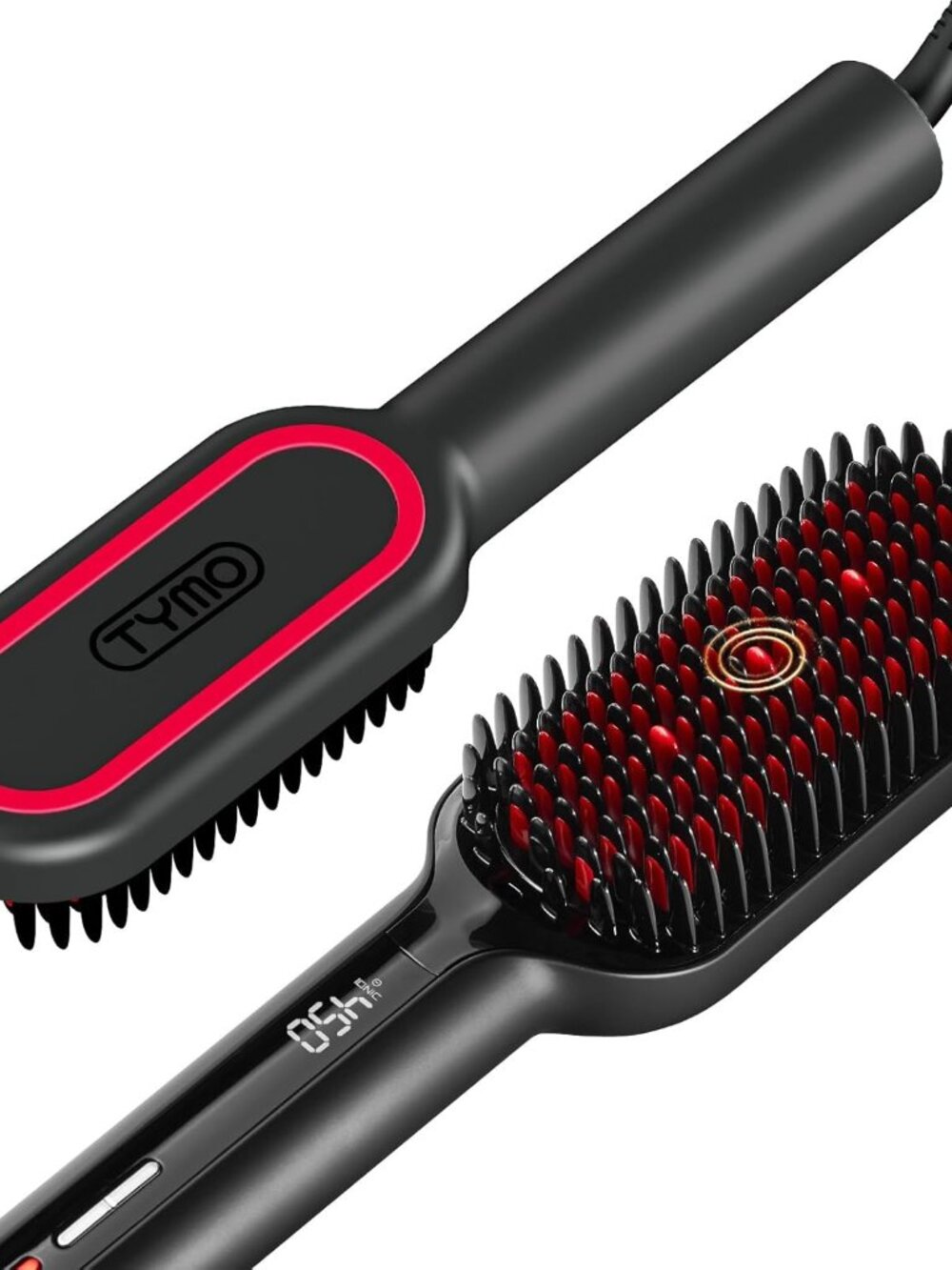 TYMO Ionic Plus Black Hair Straightening Brush